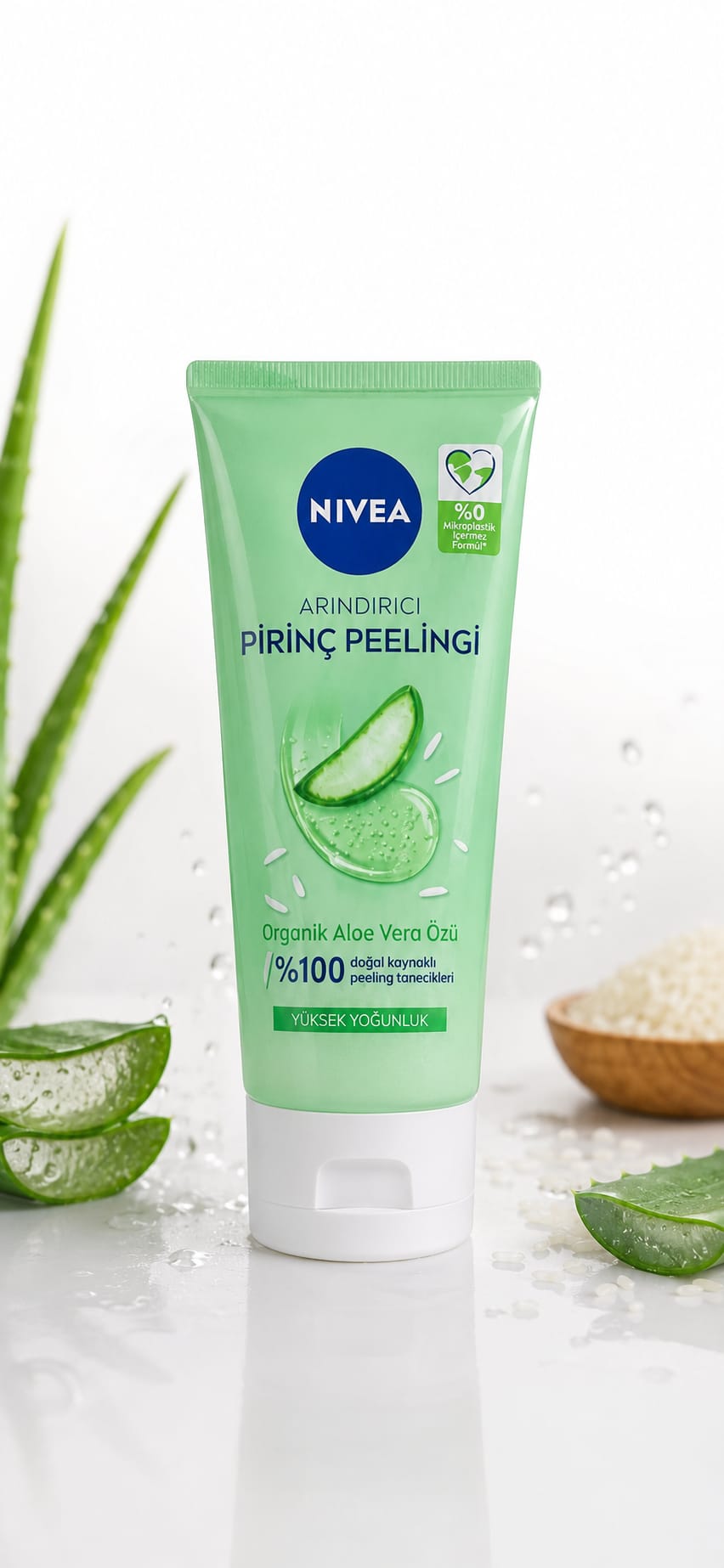 Nivea Organik Aloe Vera Özlü Arındırıcı Pirinç Peelingi 75 ml