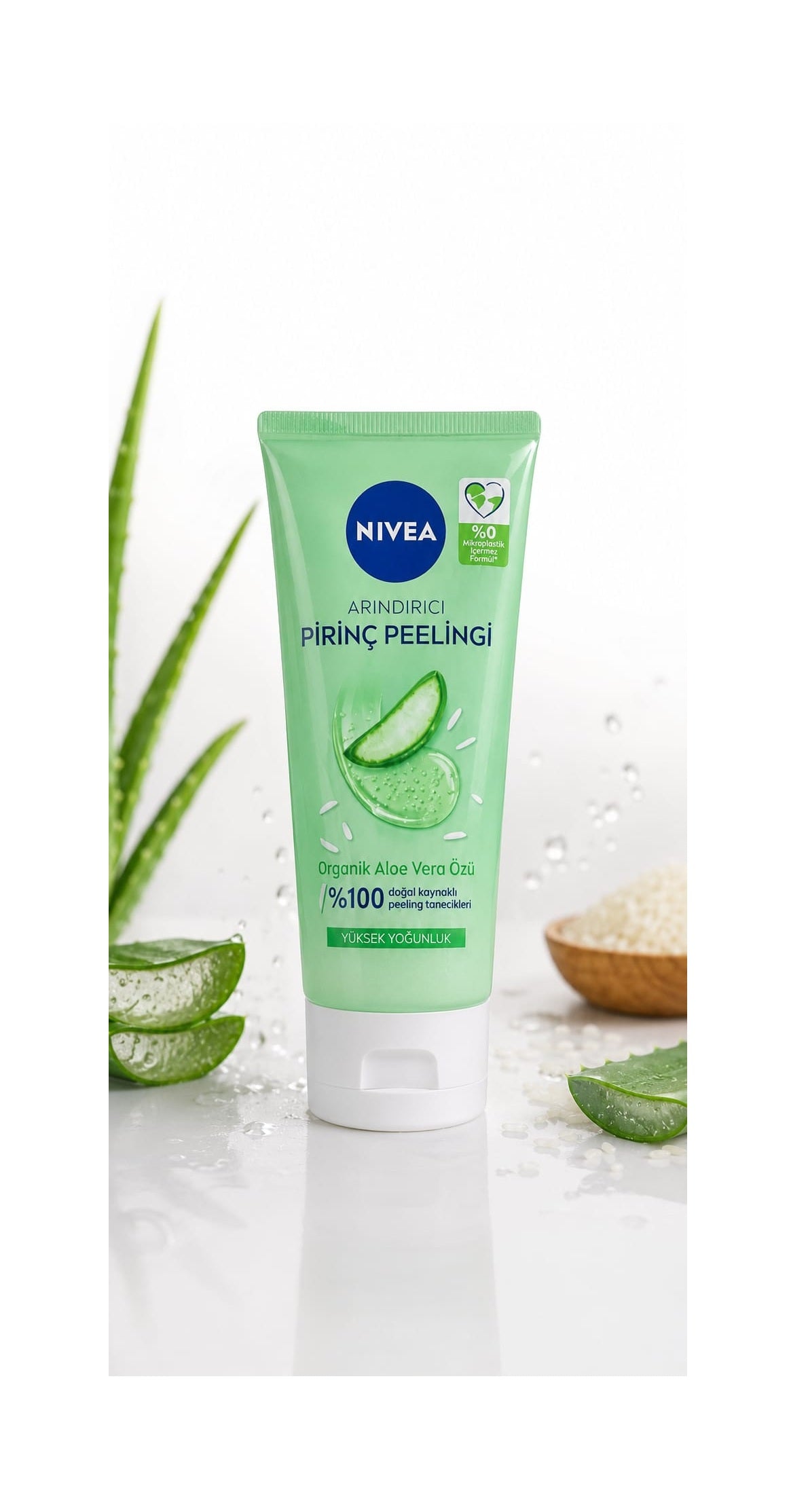 Nivea Organik Aloe Vera Özlü Arındırıcı Pirinç Peelingi 75 ml
