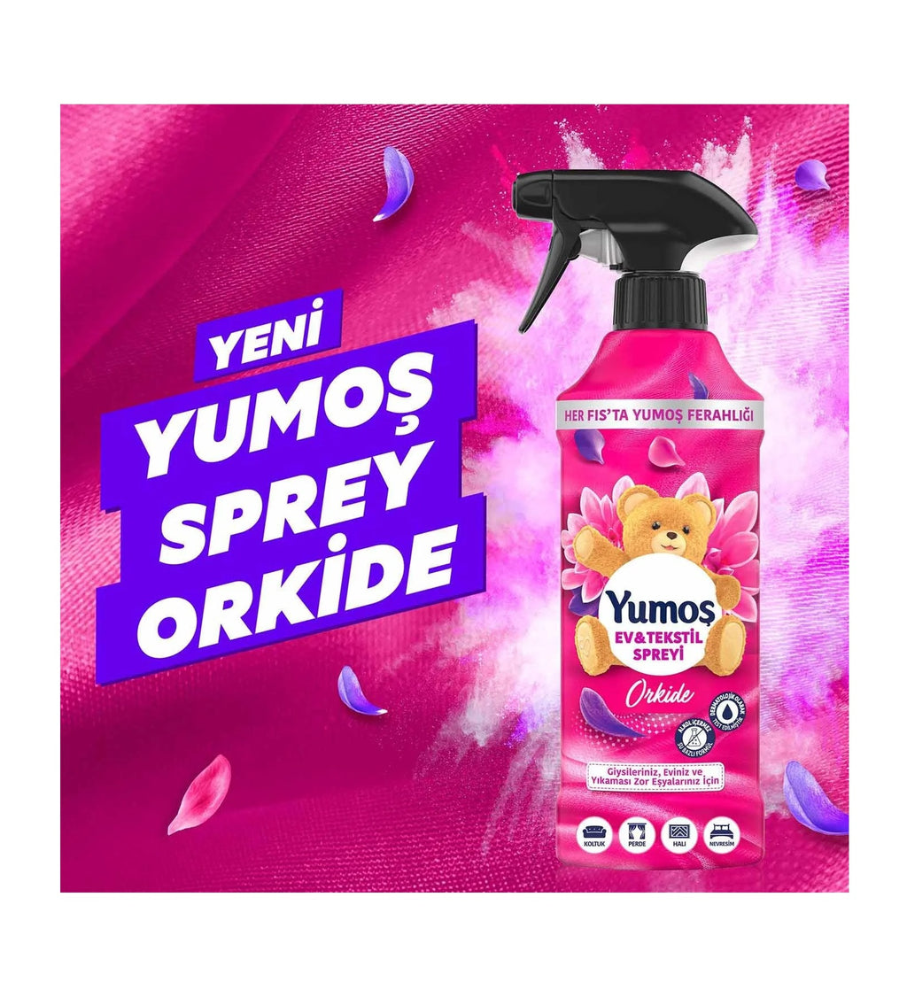 Yumoş Ev ve Tekstil Spreyi Orkide Yıkanması Zor Eşyalar İçin 450 ml