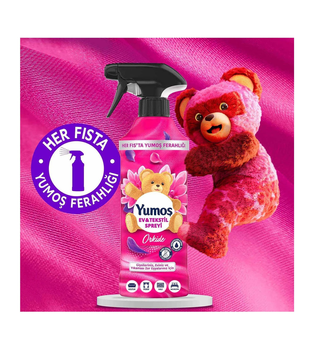 Yumoş Ev ve Tekstil Spreyi Orkide Yıkanması Zor Eşyalar İçin 450 ml