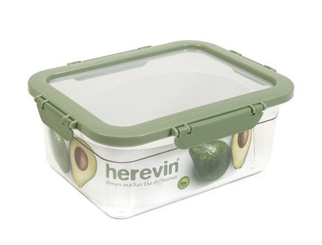 Herevin 2'li Açık Yeşil Plastik Saklama Kabı Seti 1.3 ve 2.2 Litre