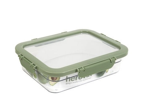 Herevin 2'li Açık Yeşil Plastik Saklama Kabı Seti 1.3 ve 2.2 Litre